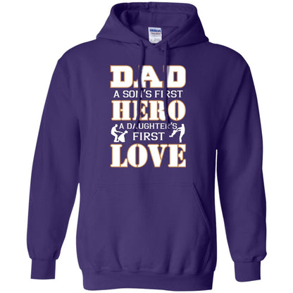 Dad A Son_s First Hero A Daughter_s First Love Daddy Shirt Purple