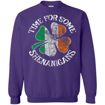 Time For Some Shenanigans St. Patrick_s Day T-shirt Purple