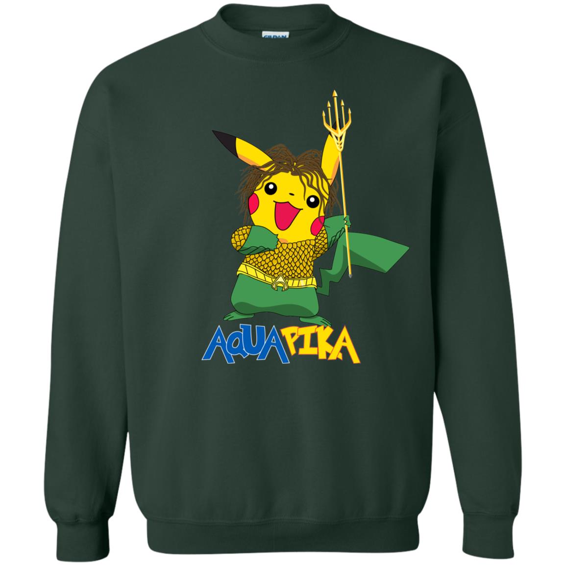 Aquapika Aquaman Piakachu Fan Shirt Forest Green