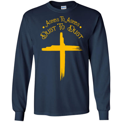 Christian T-shirt Ashes To Ashes Dust To Dust Navy