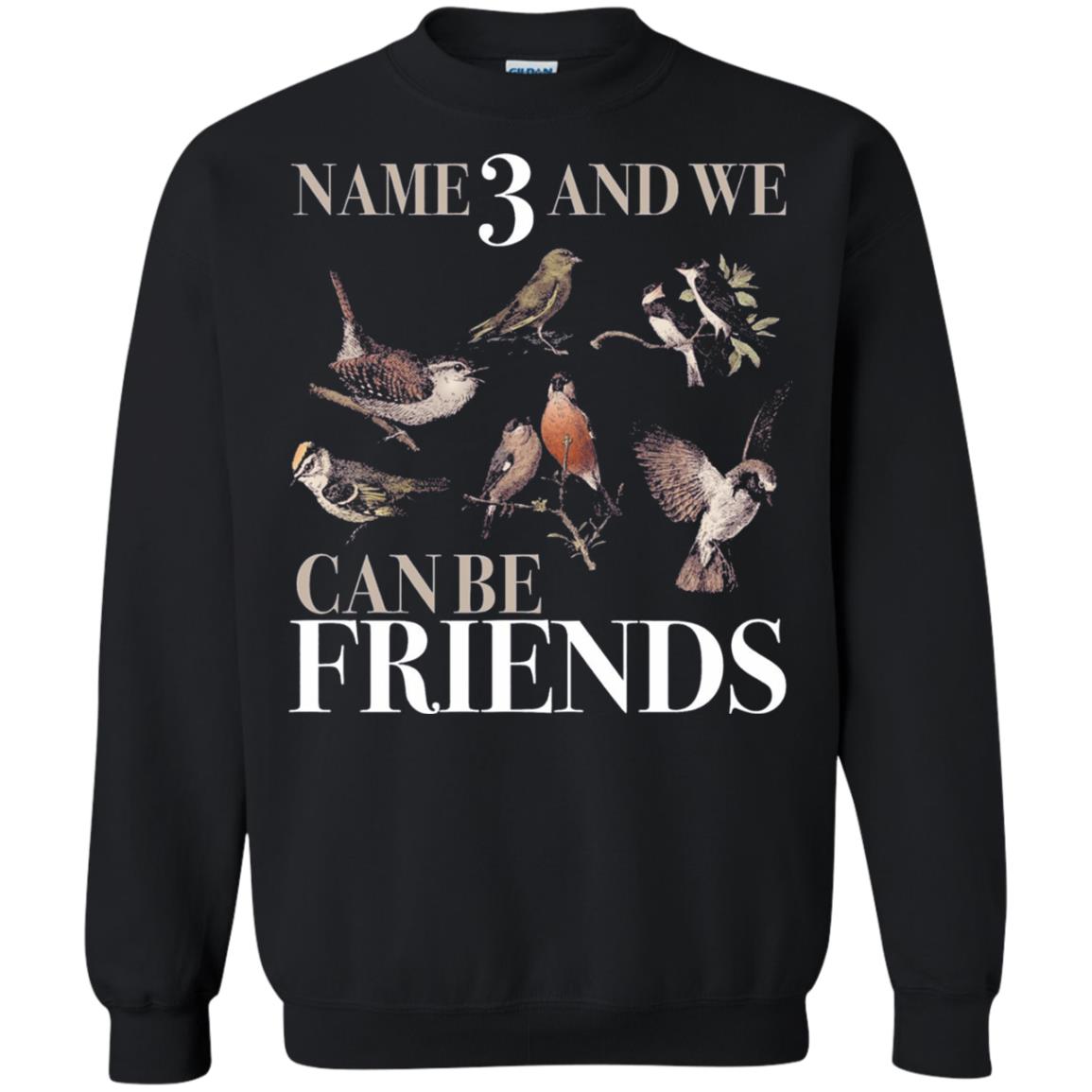 Birdwatching Shirt Name 3 And We Can Be Friends Black