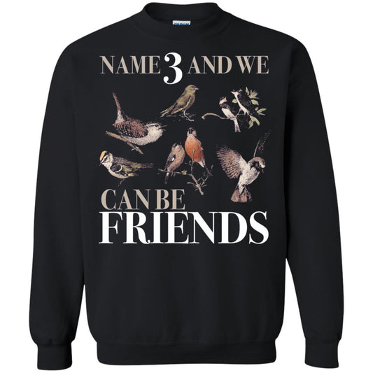 Birdwatching Shirt Name 3 And We Can Be Friends Black