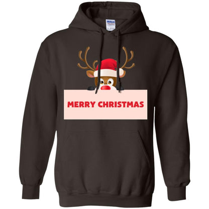 Christmas T-shirt Reindeer Merry Christmas T-shirt Dark Chocolate