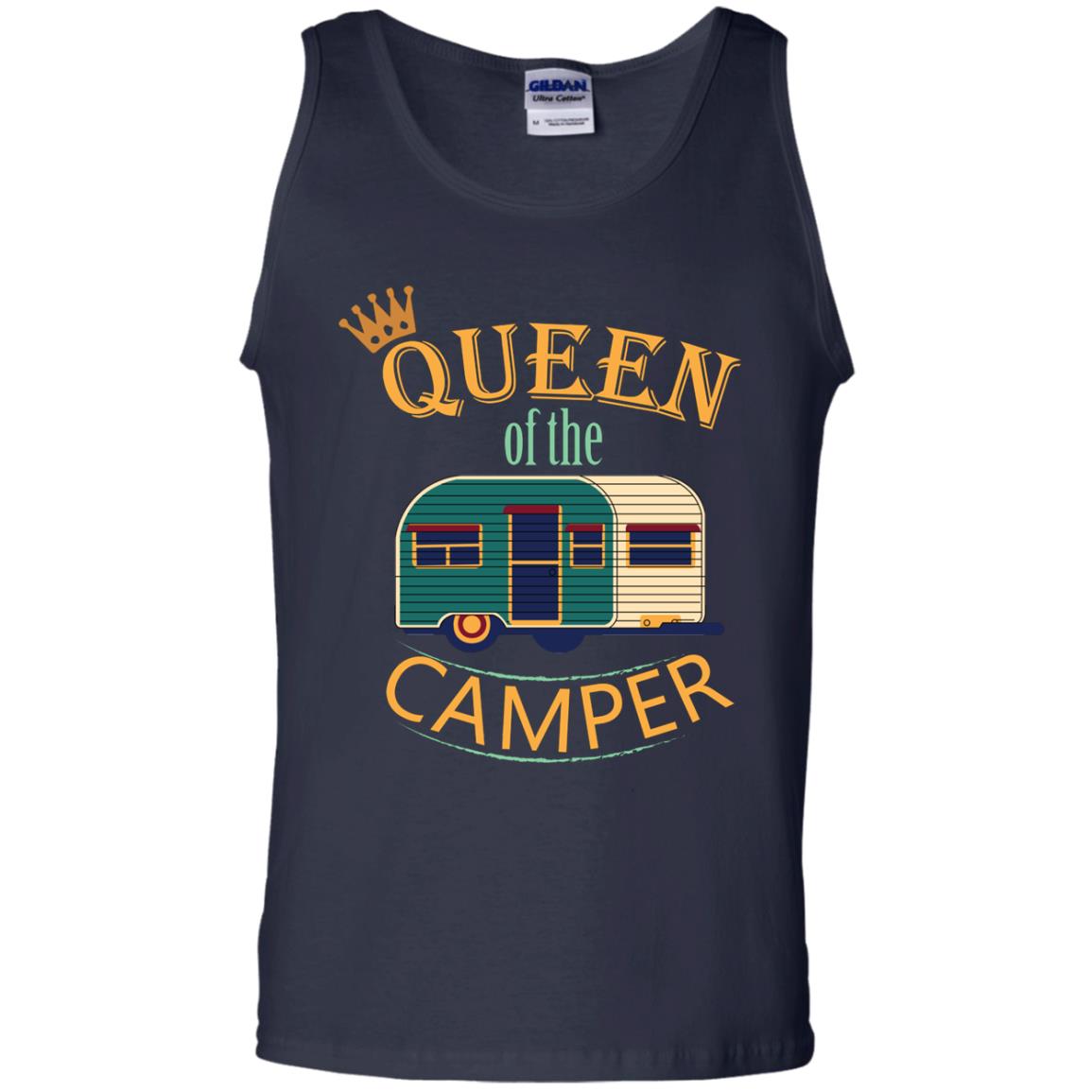 Queen Of The Camper Camping Lover Shirt Navy