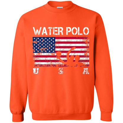 Water Polo Team American Flag Water Polo T-shirt Orange