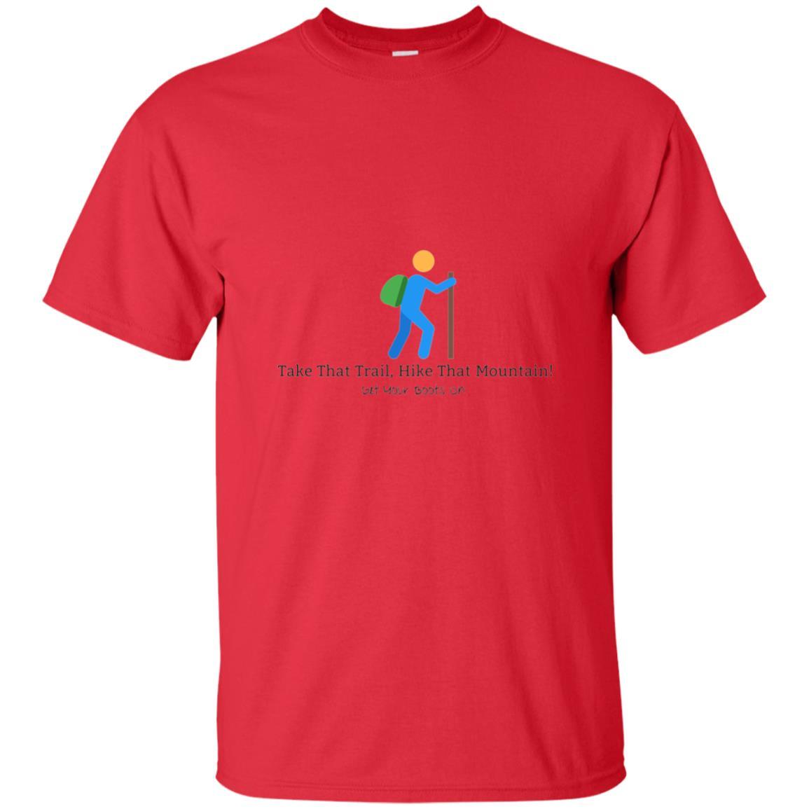 Hiking Lovers T-shirt Get Your Boots On Red