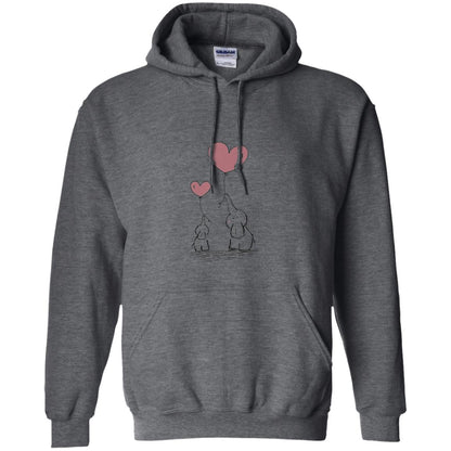 Elephants Mom Heart Balloons Family Shirt Dark Heather