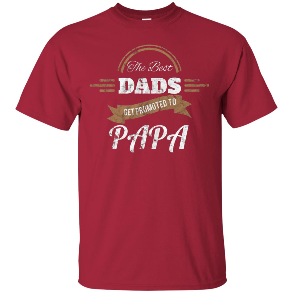 Promoted To Papa Shirt Grandpa Announcement T-shirt Cardinal