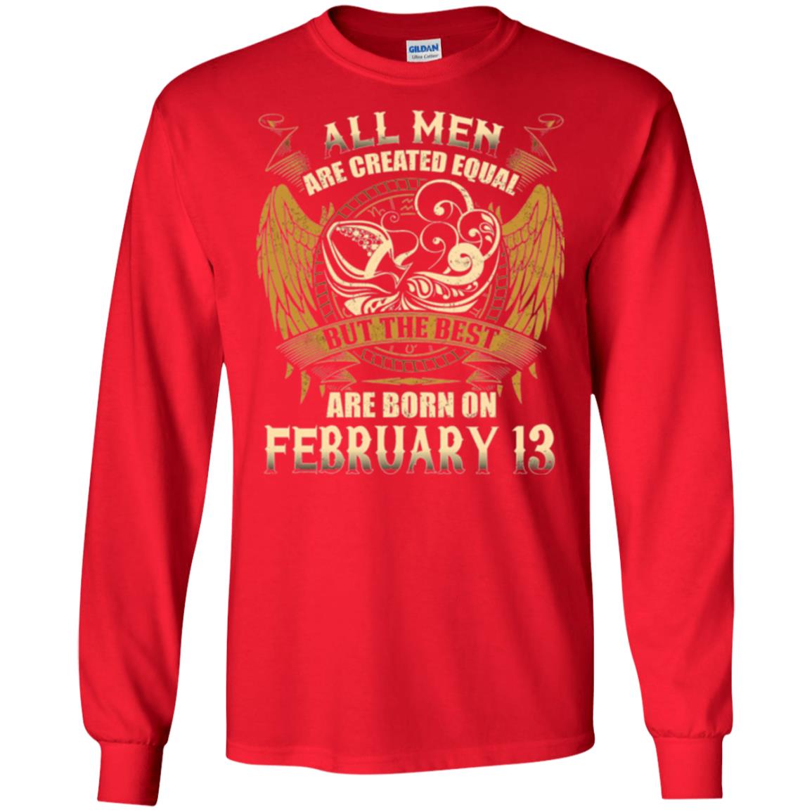 Aquarius T-shirt The Best Are Born On February 13 Red