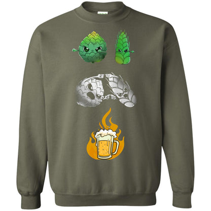 Beer Lover T-shirt Beer Fusion Flags Military Green