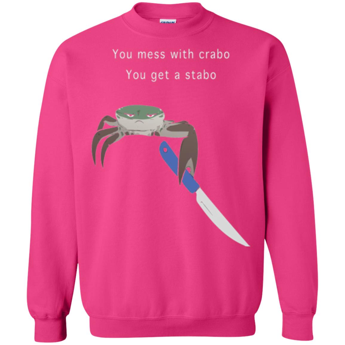 Funny Crab T-shirt You Mess With Crabo You Get A Stabo Heliconia