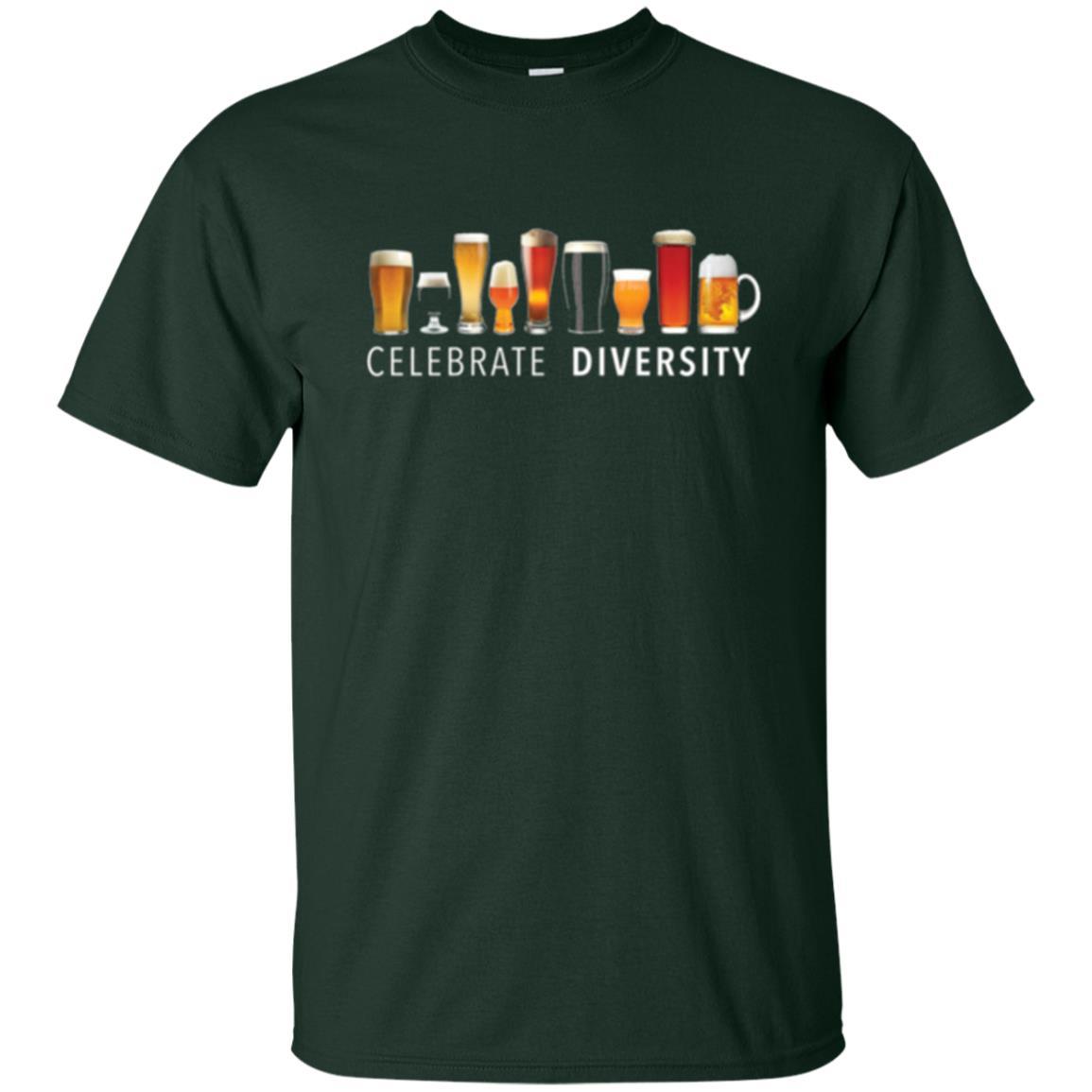 Beer Lover T-shirt Celebrate Diversity Forest Green
