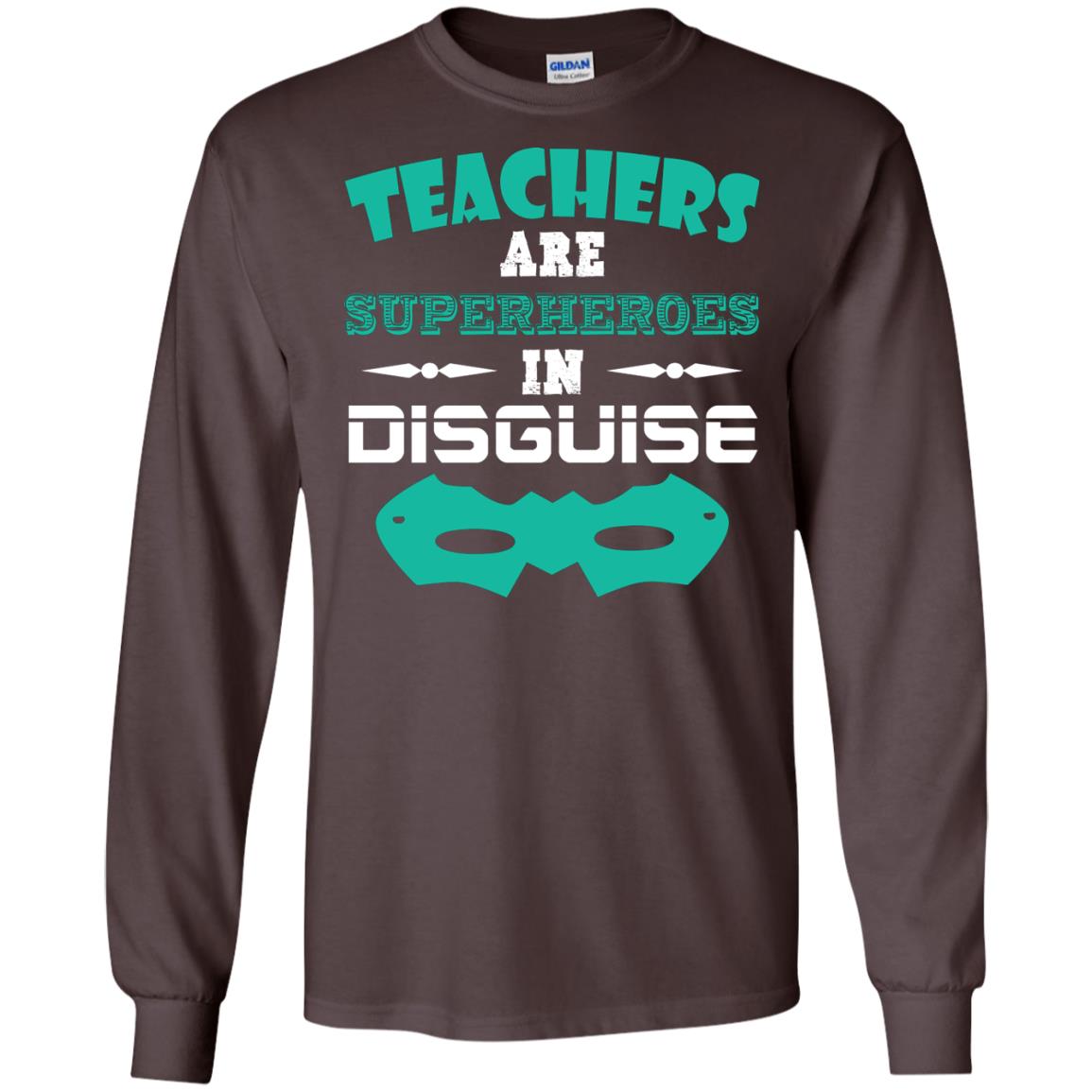 Teachers Are Superheroes In Disguise Movie Lover T-shirt Dark Chocolate