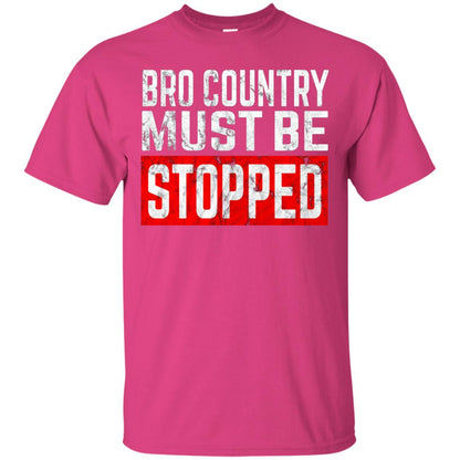 Bro Country Must Be Stopped Traditional Outlaw Country Shirt Heliconia