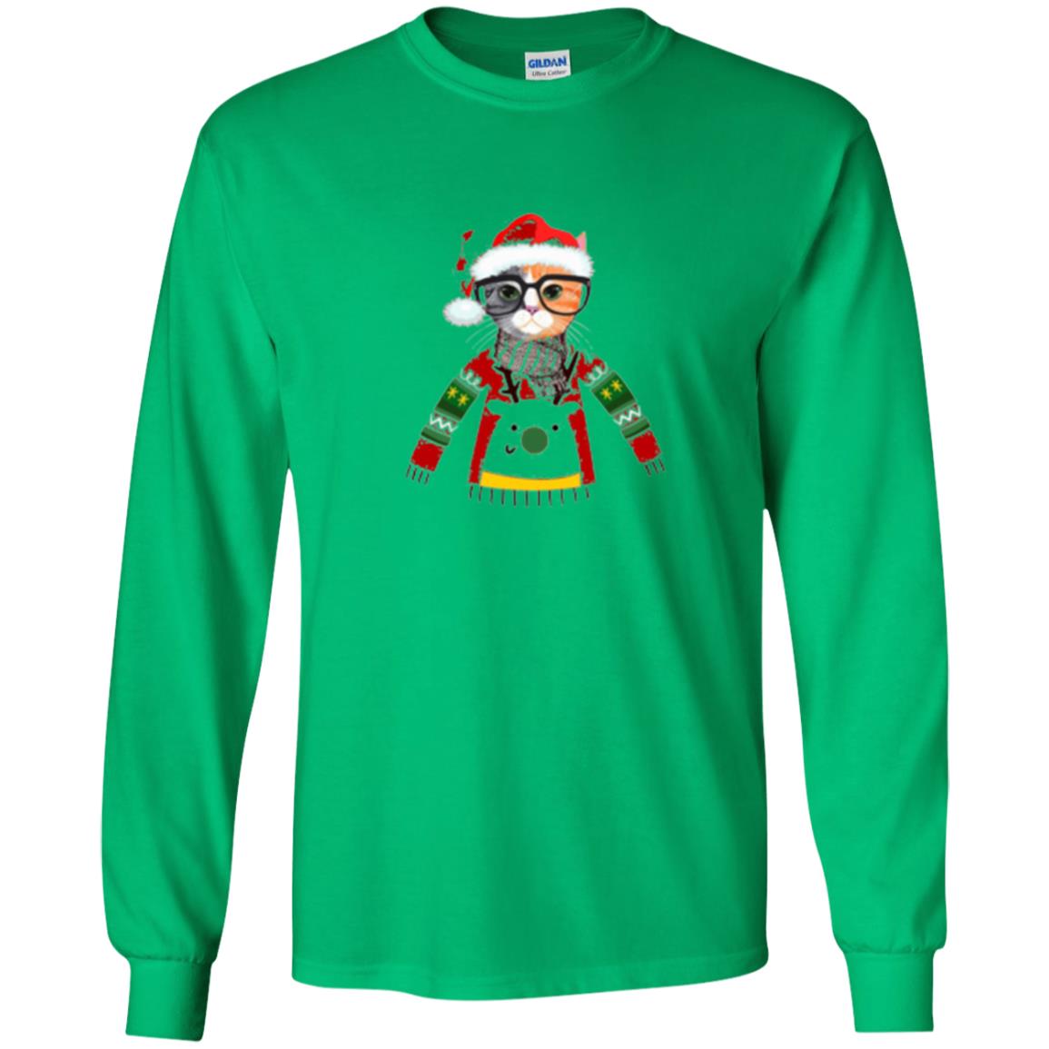 Cat Lovers T-shirt Meowy Christmas Irish Green