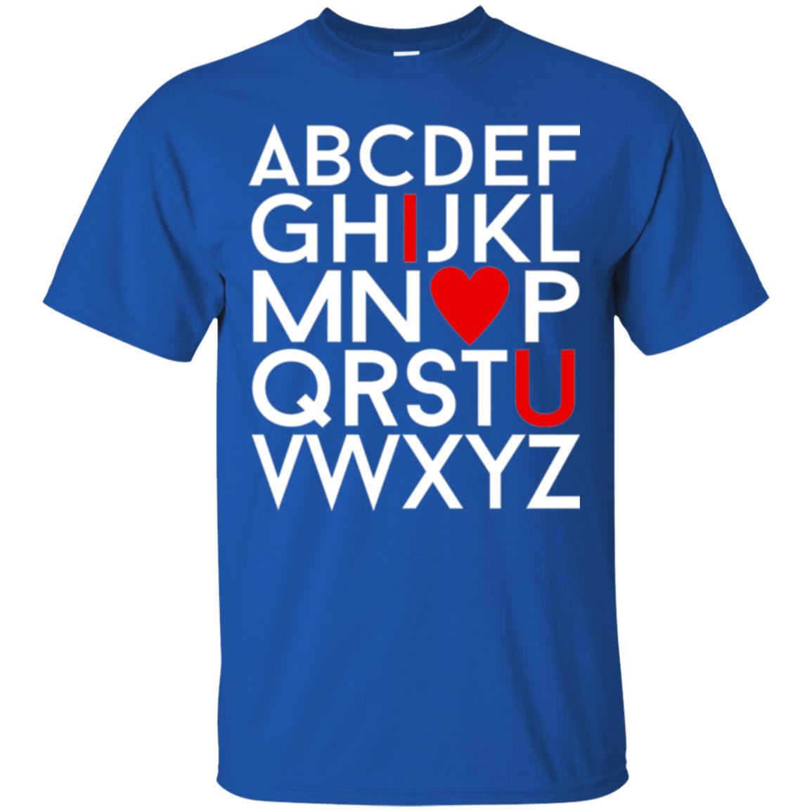 Happy Valentine_s Day Shirt, Alphabel I Love You Royal