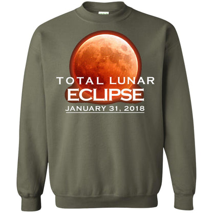 Lunar Eclipse T-shirt January 31, 2018 Graphic T-shirt Military Green