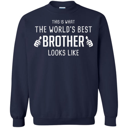 Brother T-shirt This Is What The Worlds Best Brother Looks Like Navy