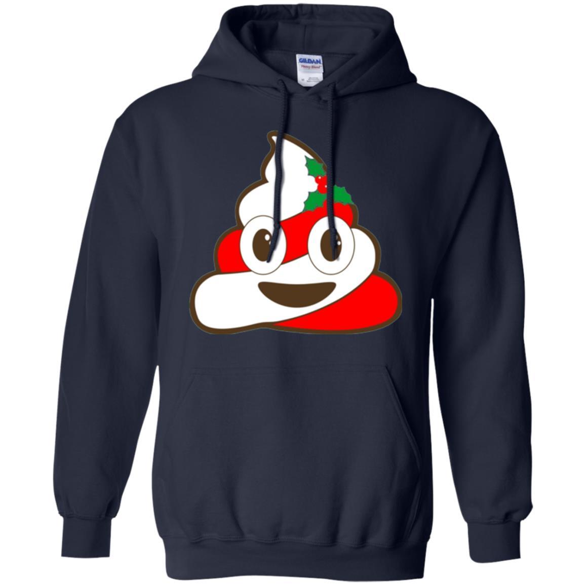 Funny Christmas T-shirt Poop Emojis Christmas Navy