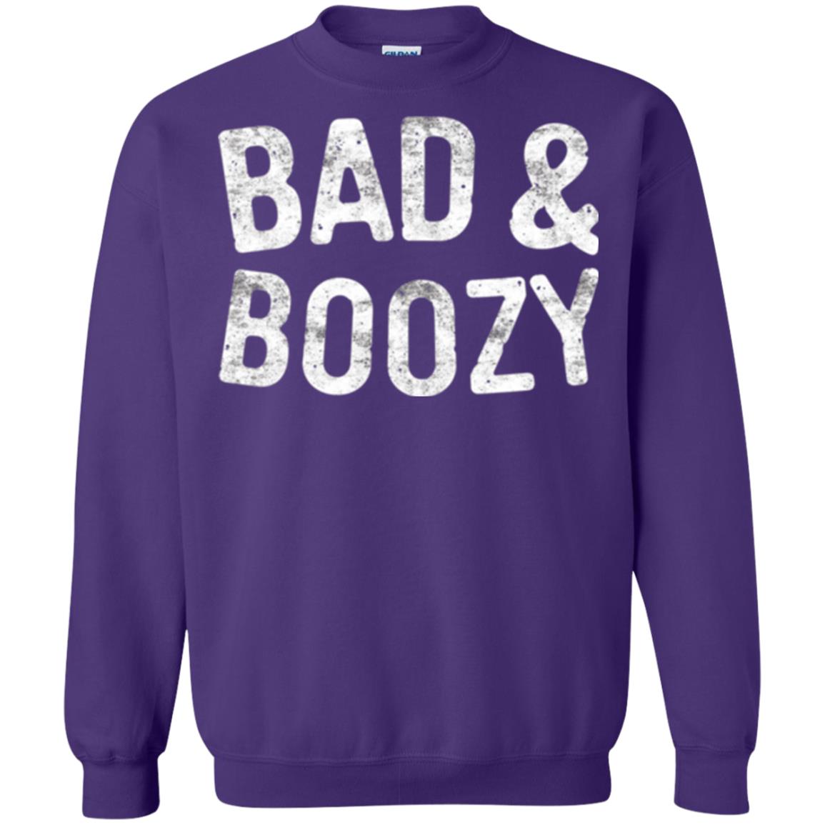 Funny Drinking T-shirt Bad And Boozy Purple