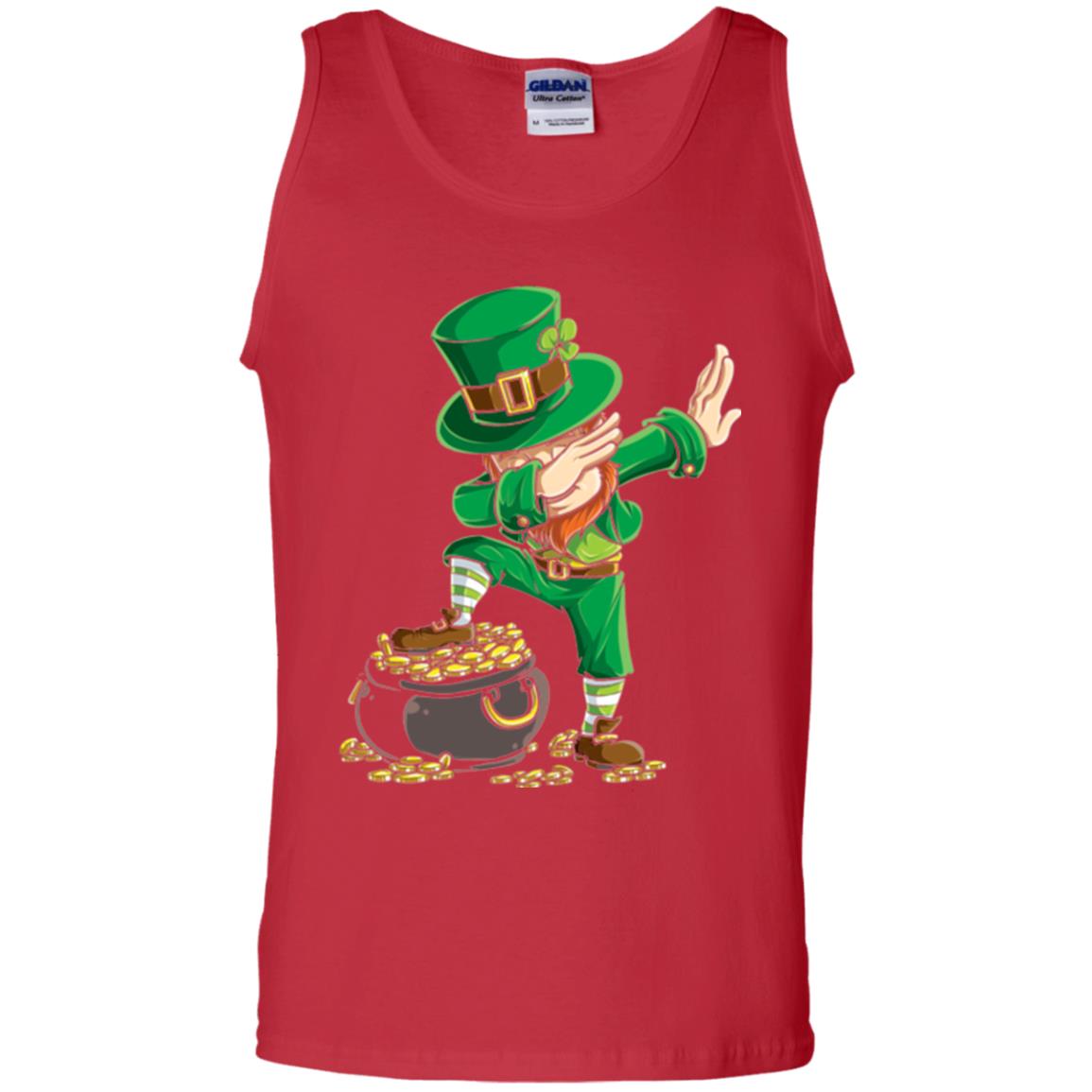 Dabbing Leprechaun Saint Patrick's Day T-shirt Red
