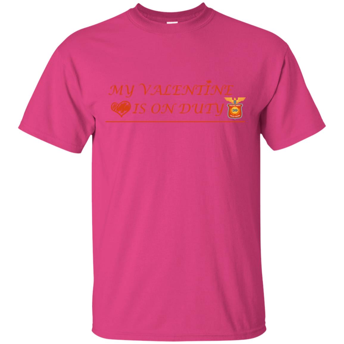 My Valentine Is On Duty Police Station Shirt Heliconia