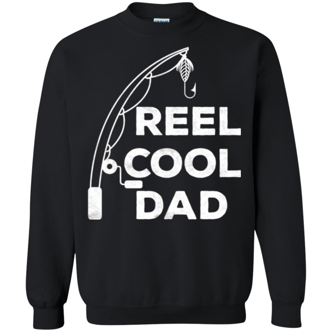 Fisherman T-shirt Reel Cool Dad Black