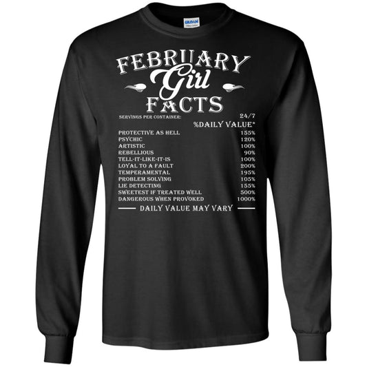 February Girl Facts Facts T-shirt Black