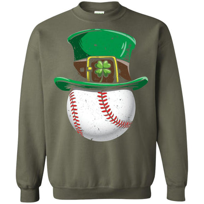 Leprechaun St. Patrick_s Day Baseball Ball T-shirt Military Green