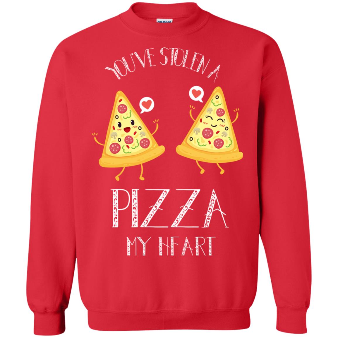 Pizza Lover T-shirt You've Stolen A Pizza My Heart Red