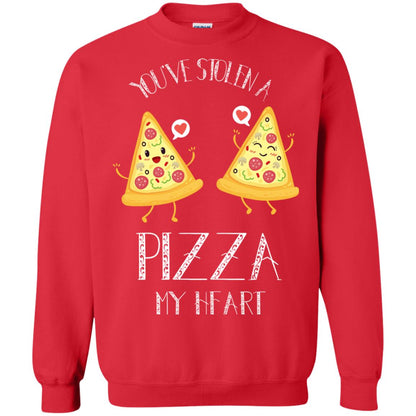Pizza Lover T-shirt You've Stolen A Pizza My Heart Red
