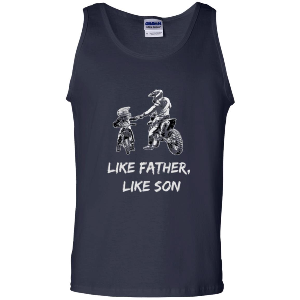 Motocross T-shirt Like Father Like Son T-shirt Navy