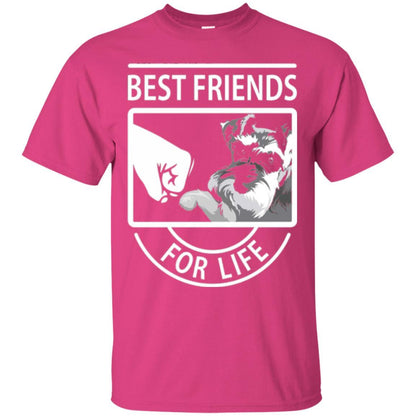 Schnauzer Lover T-shirt Best Friends For Life Heliconia
