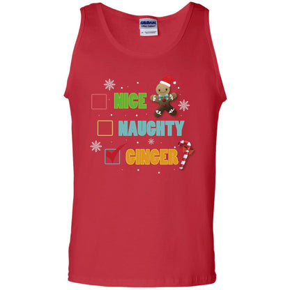 Nice Naughty Ginger X-mas List Gift Shirt Red
