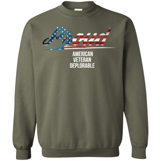 Veteran T-shirt Proud American Veteran Deplorable Military Green