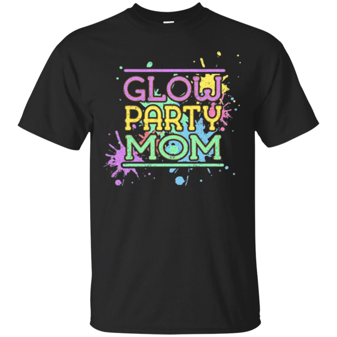 Glow Party Mom Mommy T-shirt Black