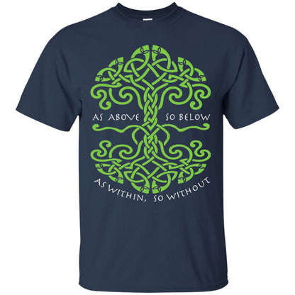 As Above So Below Wiccan Pagan Witche T-shirt Navy