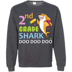 2nd Grade Shark Doo Doo Doo Back To School T-shirtG180 Gildan Crewneck Pullover Sweatshirt 8 oz.