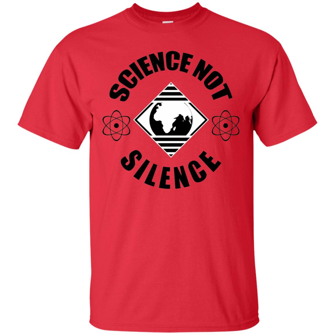 Scientist T-shirt Science Not Silence T-shirt Red