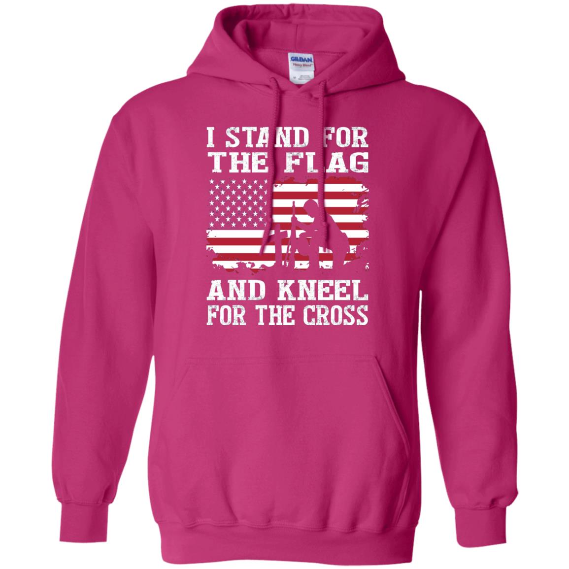 I Stand For The Flag And Kneel For The Cross Military T-shirt Heliconia