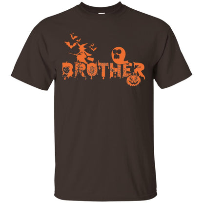 Halloween Pumpkin Brother Family Shirt Dark Chocolate