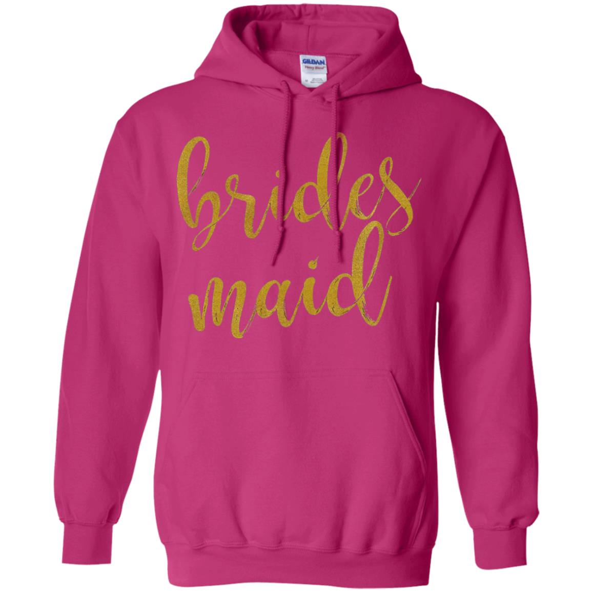 Bridesmaid Gold Glitter Bridal Shower T-shirt Heliconia