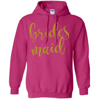 Bridesmaid Gold Glitter Bridal Shower T-shirt Heliconia