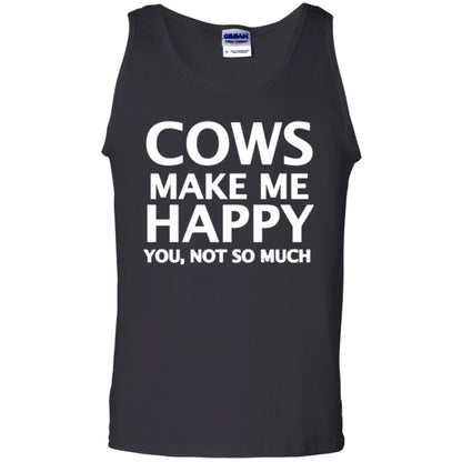 Cow Lovers T-shirt Cows Make Me Happy You Not So Much Black