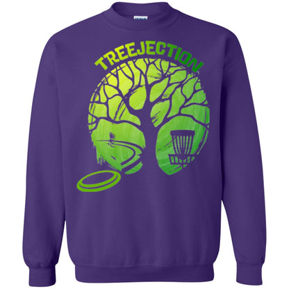 Funny Disc Golf T-shirt Treejection Purple