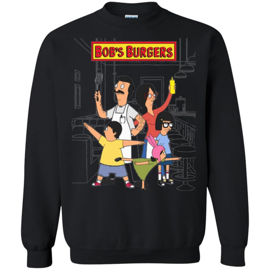 Family Group Hero Pose T-shirt Bob_s Burgers Black