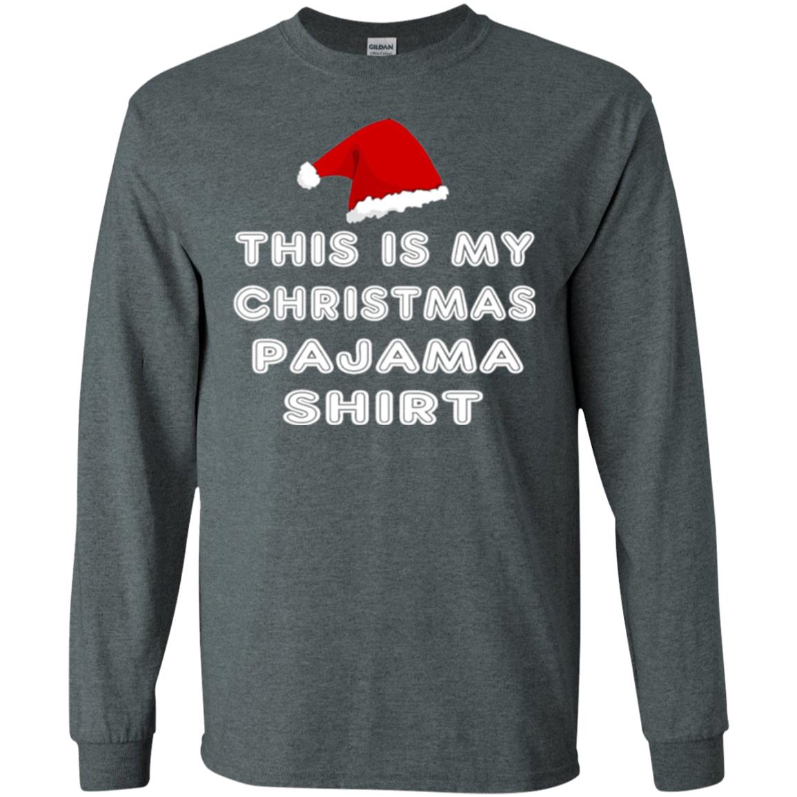 Christmas T-shirt This Is My Christmas Pajama Shirt Dark Heather