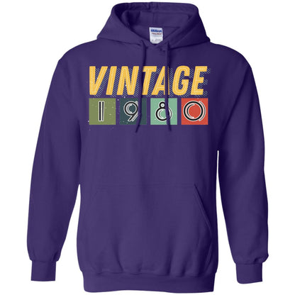 Vintage 1980 38th Birthday Gift Shirt For Mens Or Womens Purple
