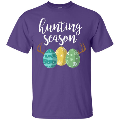Hunting Season Bunny Funny Easter T-shirt Purple