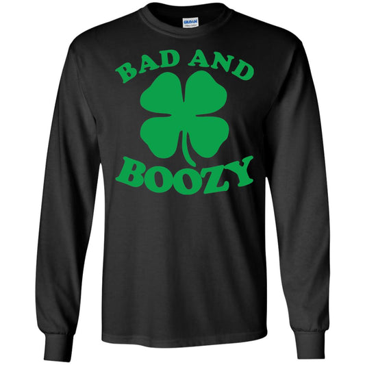 Bad And Boozy Saint Patricks Day T-shirt Black